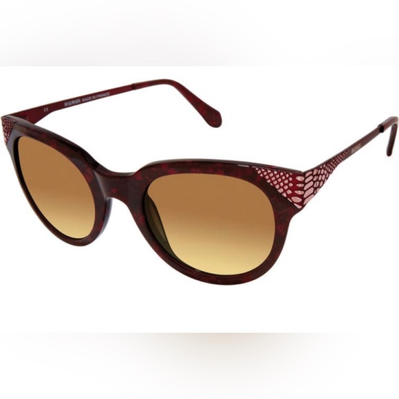 Balmain Accessories - Balmain 53mm Modified Cat Eye Woman's Sunglasses Burgundy NEW
